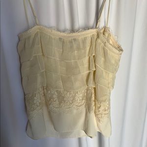Tiered lace camisole top